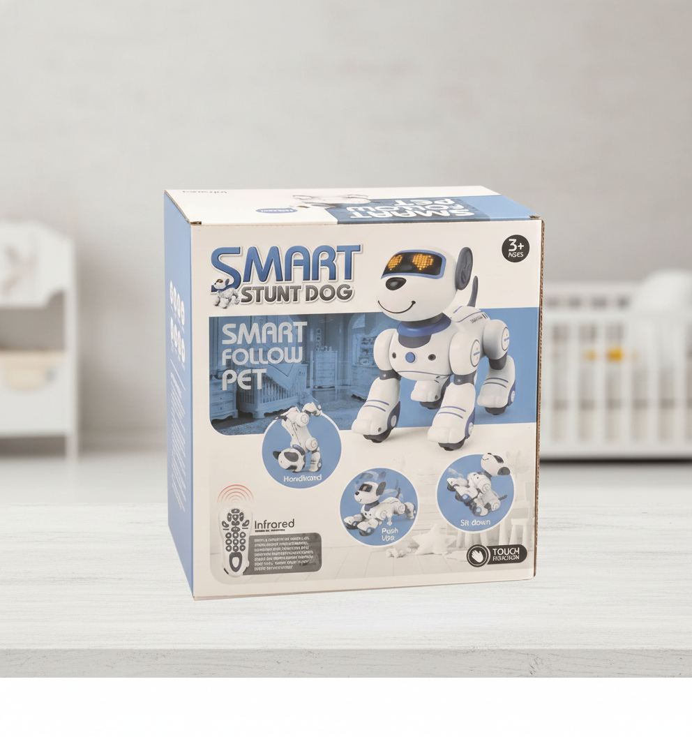 Intelligent Robot Dog Toy for Boys – Remote Control, Voice Activated, Programmable, Touch-Sensitive, Music & Interactive Stunt Pet