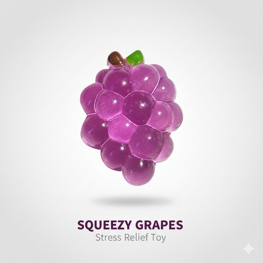 Grape Squishy Fidget Toy – Slow Rising Stress Relief Hand Toy for Anxiety, Kids & Adults