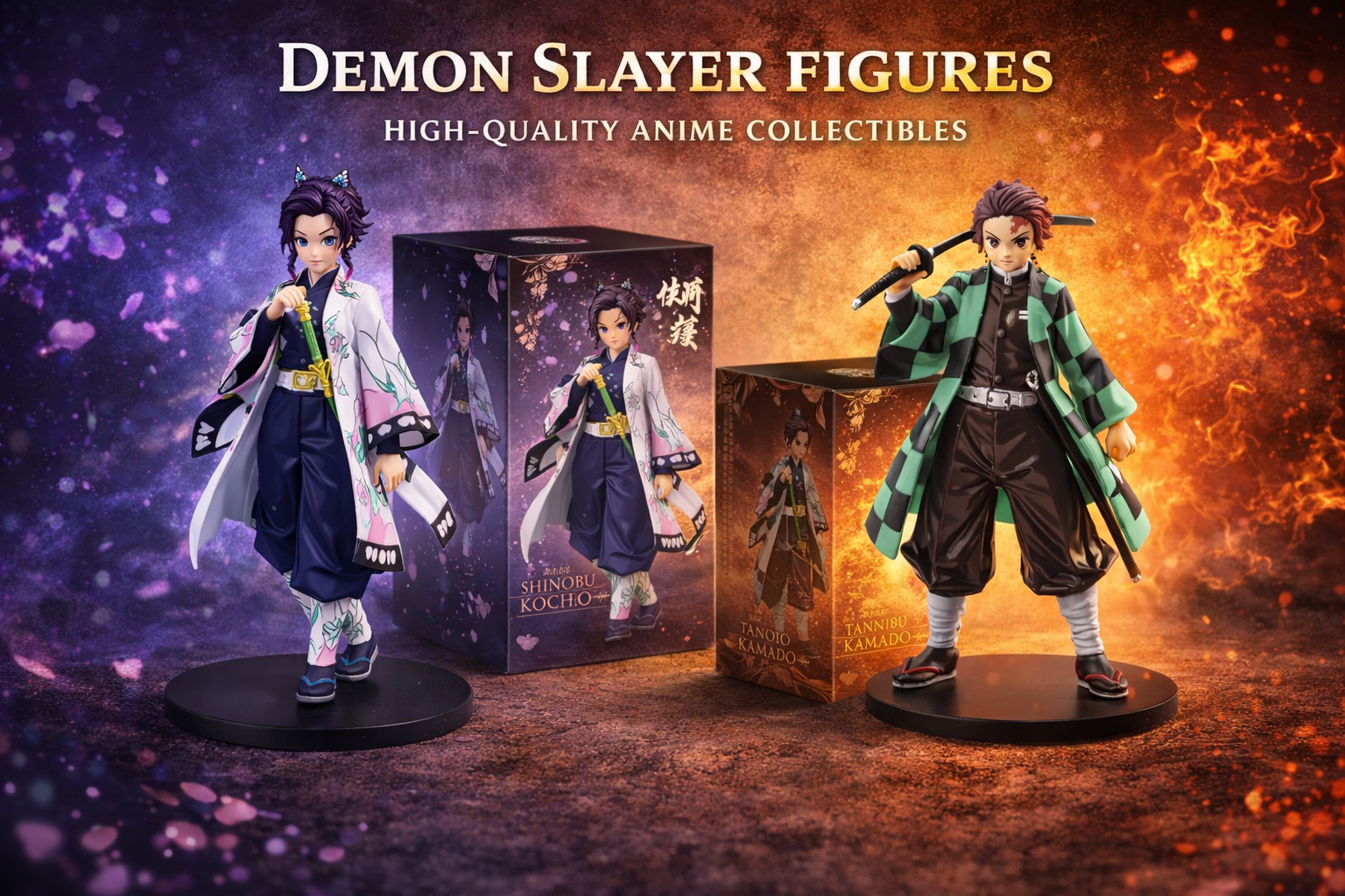Kimetsu no Yaiba Action Figure Set – Tanjirou, Zenitsu & Nezuko PVC Model Toys for Anime Fans