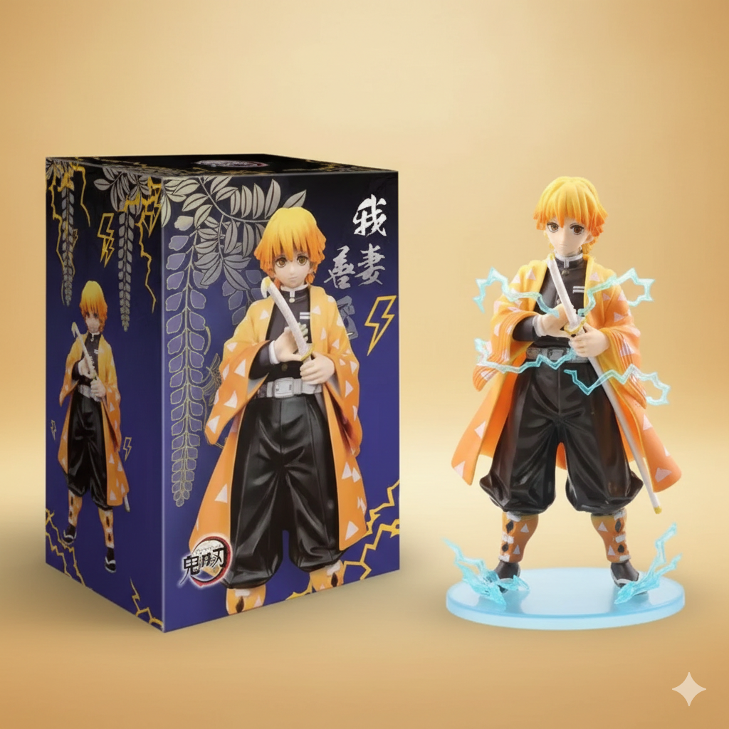 Kimetsu no Yaiba Action Figure Set – Tanjirou, Zenitsu & Nezuko PVC Model Toys for Anime Fans