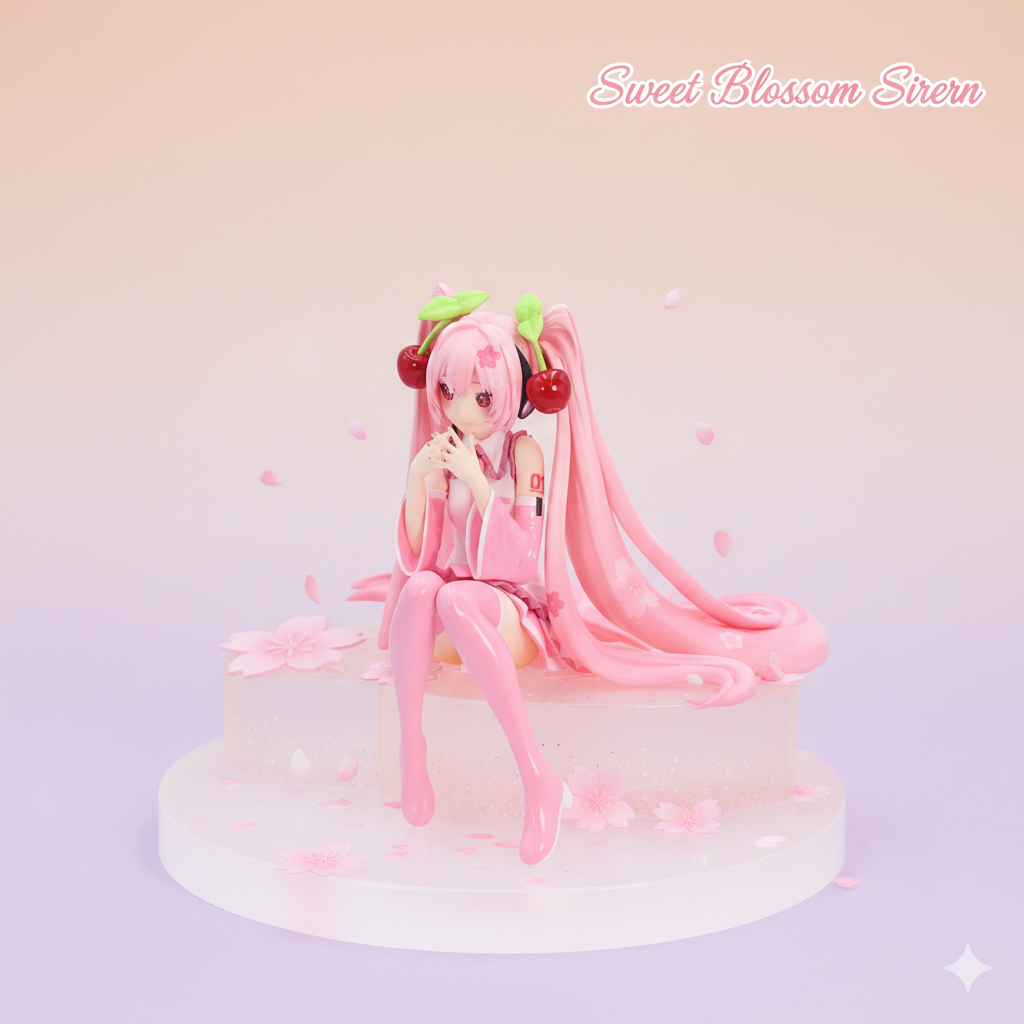 Cute Hatsune Miku Action Figure PVC Sakura Theme Collectible Display Model